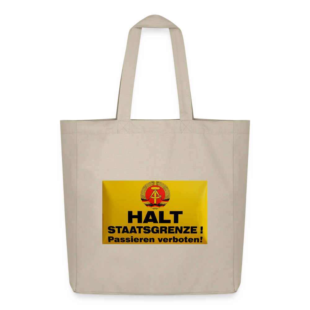 OSSI19 Stofftasche HALT STAATSGRENZE - Cremebeige