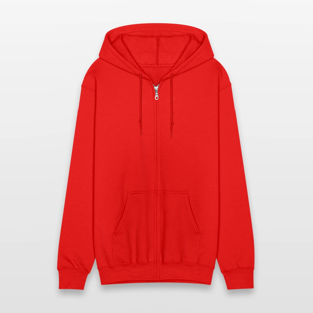 SSW1755 Männer Heavyweight Kapuzenjacke FEUERWEHR & WUNSCHNAME - Rot