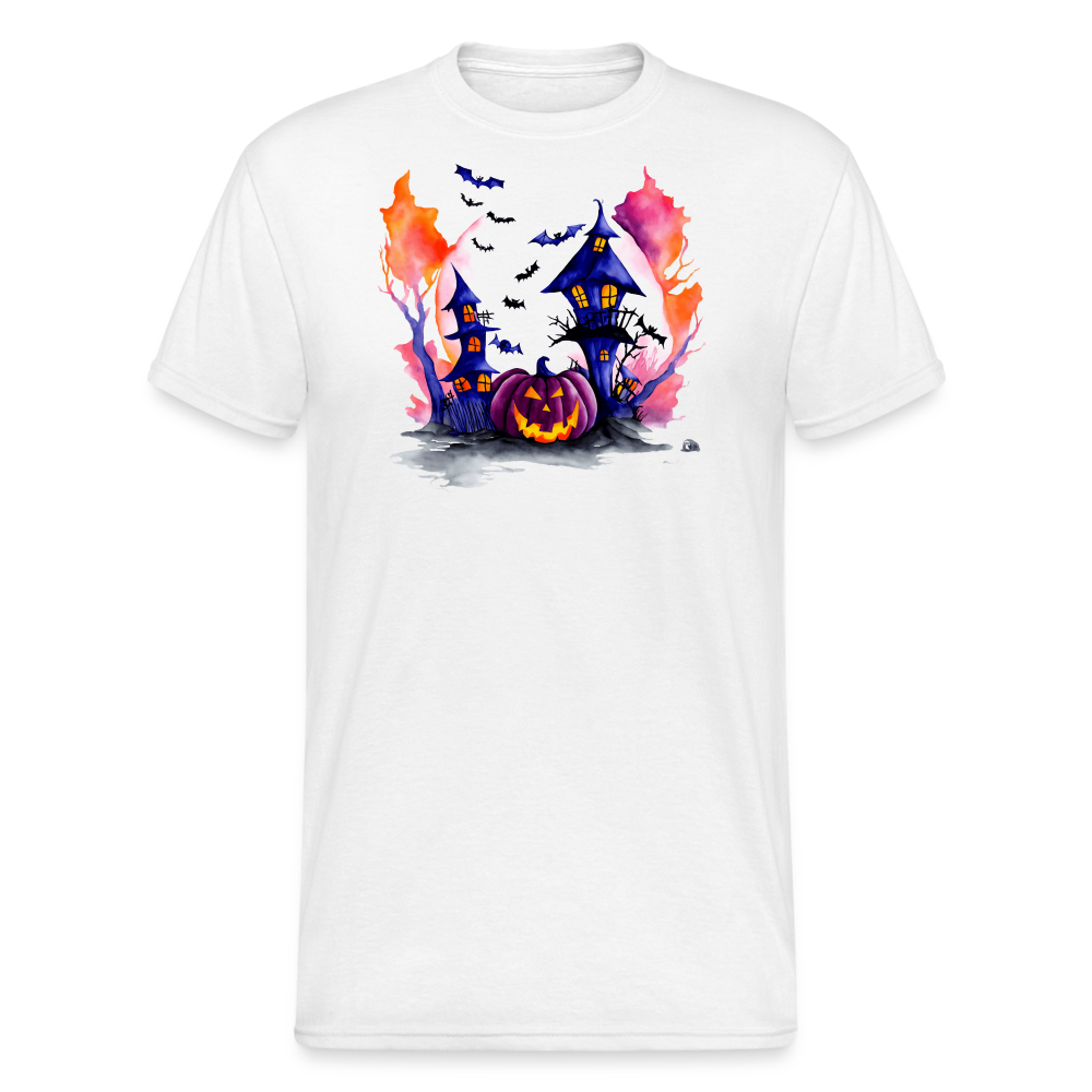 SSW2267Gruseliges_Halloween-Kuerbis-Aquarellgemaelde - Weiß