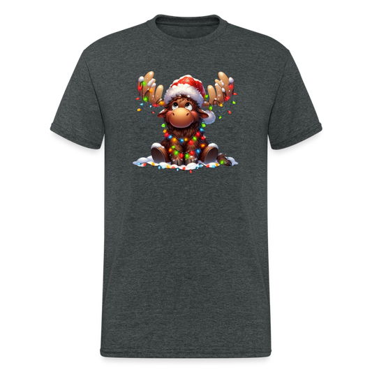 SSW2344 Elch Lichterkette7 - Dunkelgrau meliert