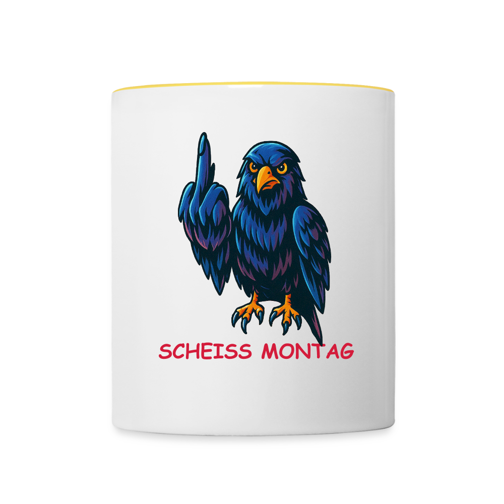 SSW2566 SCHEISS MONTAG - Weiß/Gelb