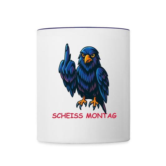 SSW2566 SCHEISS MONTAG - Weiß/Kobaltblau