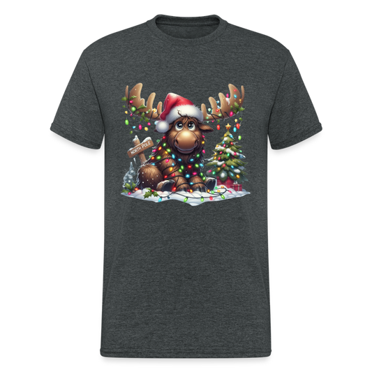 SSW2348 Elch Lichterkette9 - Dunkelgrau meliert