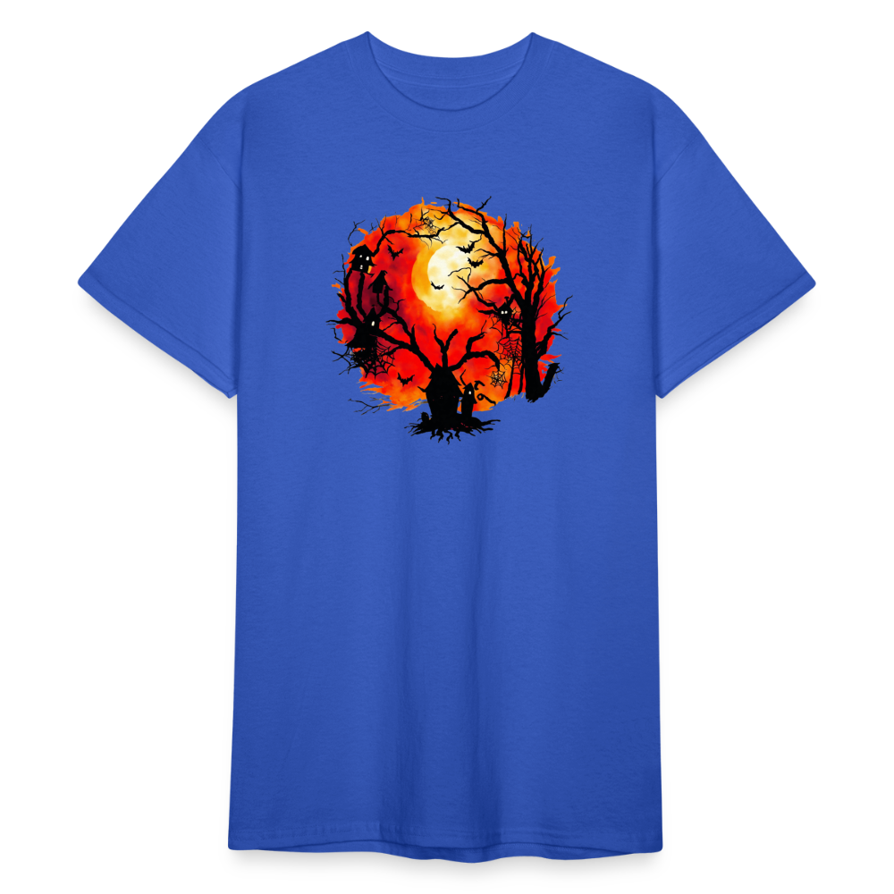 SSW2262 Buntes_Halloween-Hintergrundbild_mit_Fledermaeusen - Königsblau