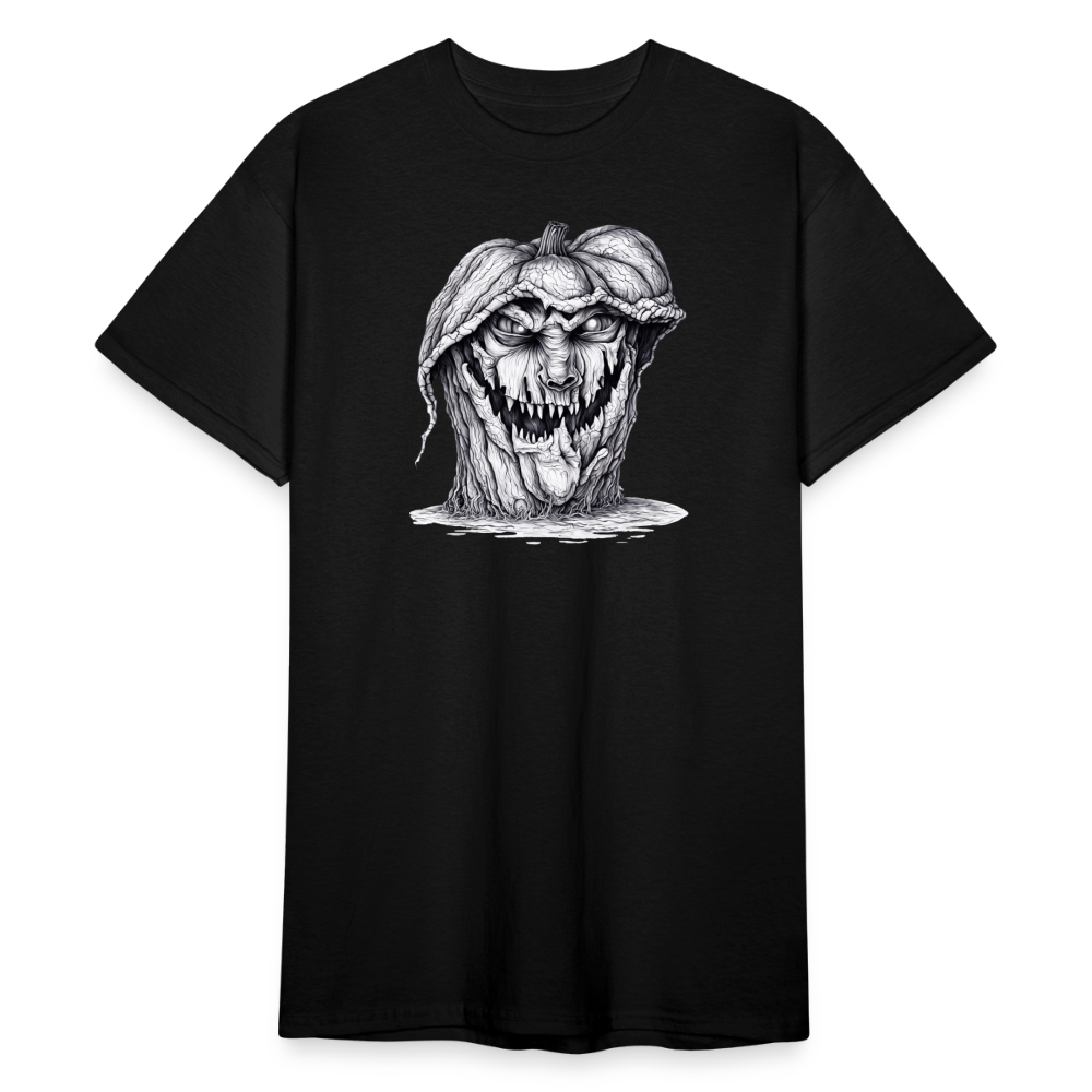 SSW2266Schwarz-Weiss-Halloween-Kuerbiskopf-Zeichnung - Schwarz