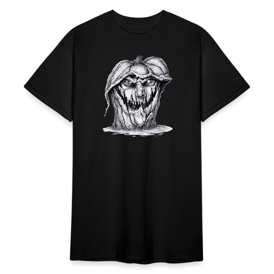 SSW2266Schwarz-Weiss-Halloween-Kuerbiskopf-Zeichnung - Schwarz
