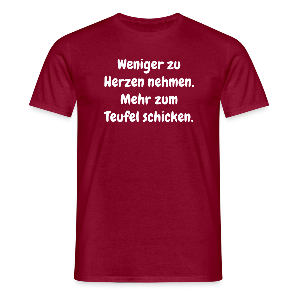 SSW2459Weniger zu Herzen nehmen. Mehr zum Teufel schicken. - Ziegelrot
