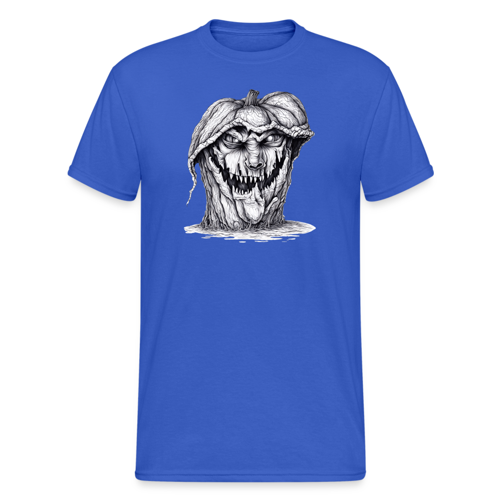 SSW2266Schwarz-Weiss-Halloween-Kuerbiskopf-Zeichnung - Königsblau