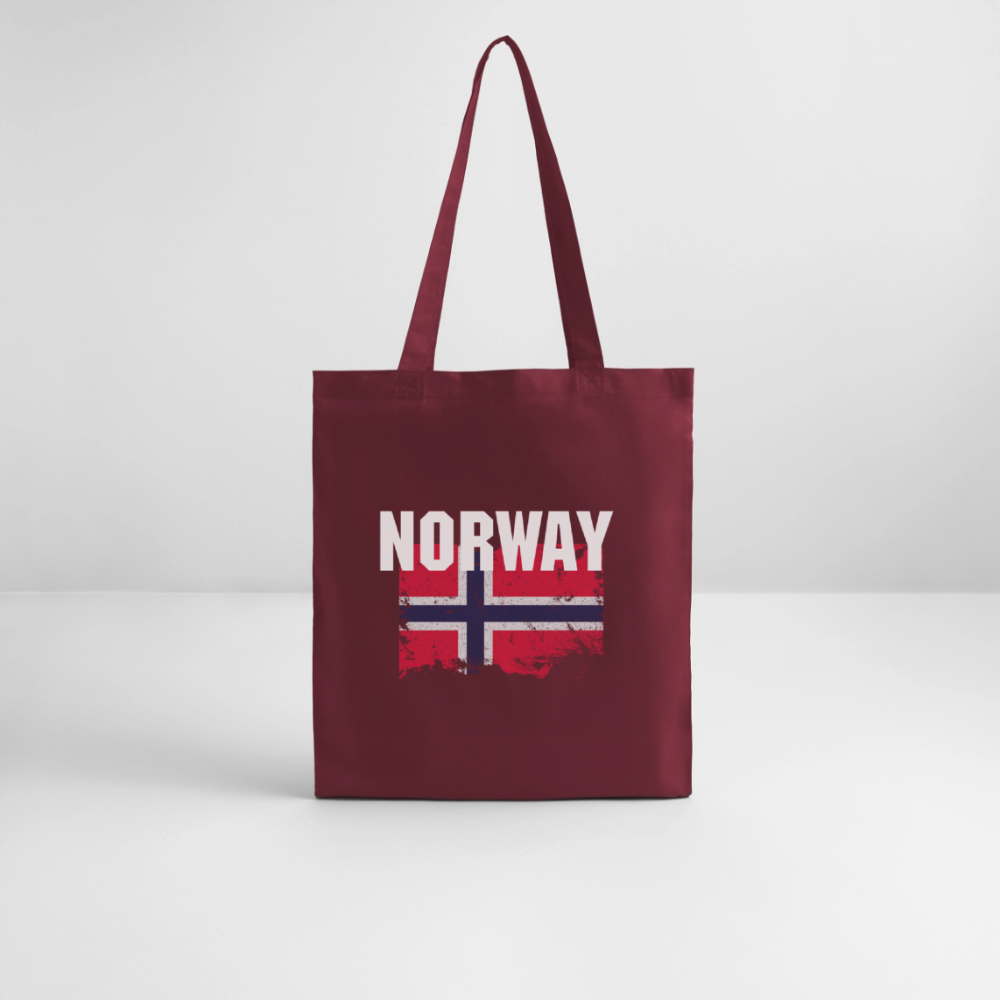 SSW2528 Stofftasche Flag of Norway - Burgunderrot