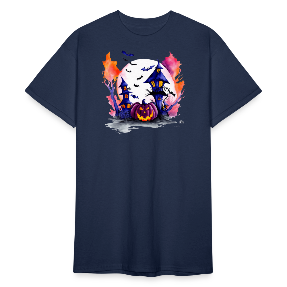 SSW2267Gruseliges_Halloween-Kuerbis-Aquarellgemaelde - Navy