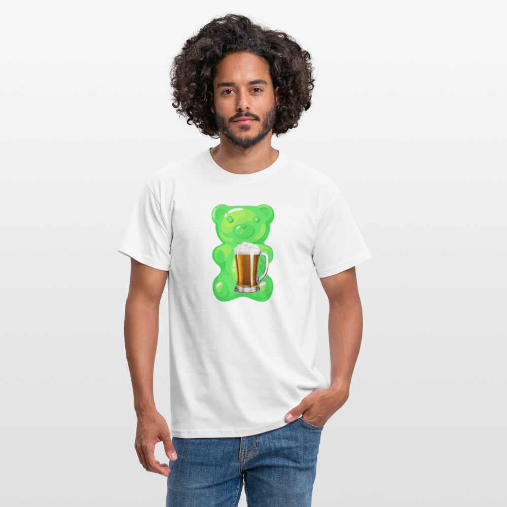 SSW2507Gummibär grün mit Bier - Weiß