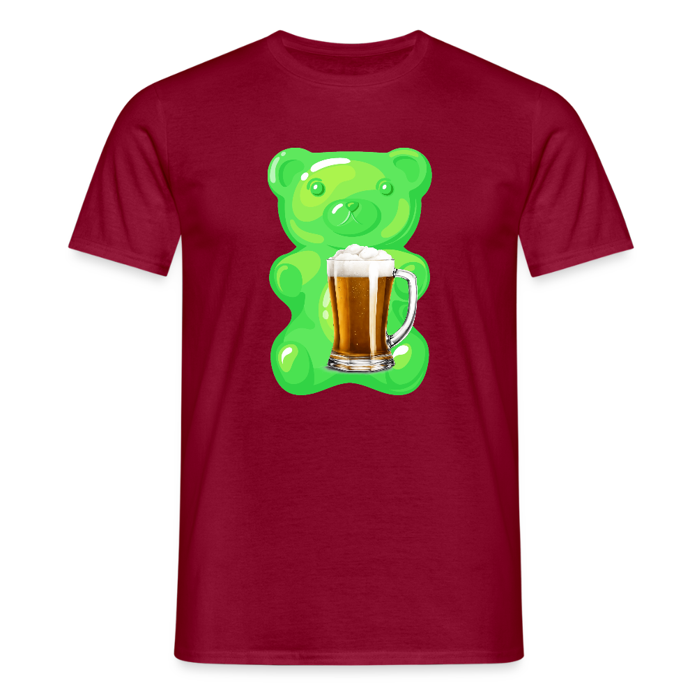 SSW2507Gummibär grün mit Bier - Ziegelrot