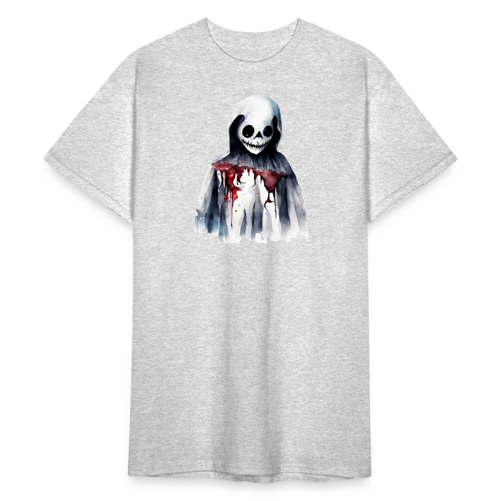 SSW2256Skelett_mit_Blut_im_Gesicht_-_Horror-Illustration - Grau meliert