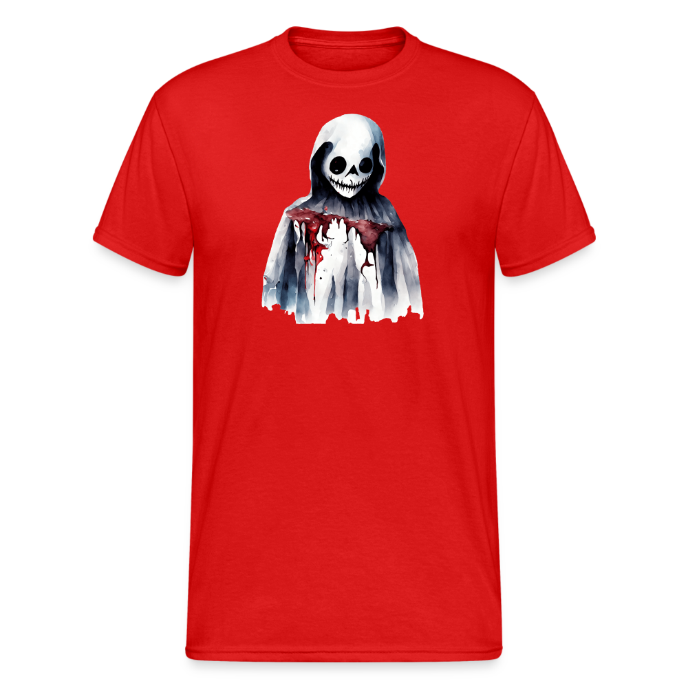 SSW2256Skelett_mit_Blut_im_Gesicht_-_Horror-Illustration - Rot