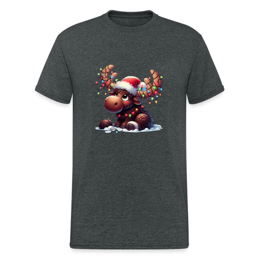 SSW2335 Elch Lichterkette2 - Dunkelgrau meliert