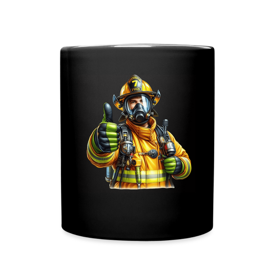 SSW2623Feuerwehrmann Daumen hoch - Schwarz