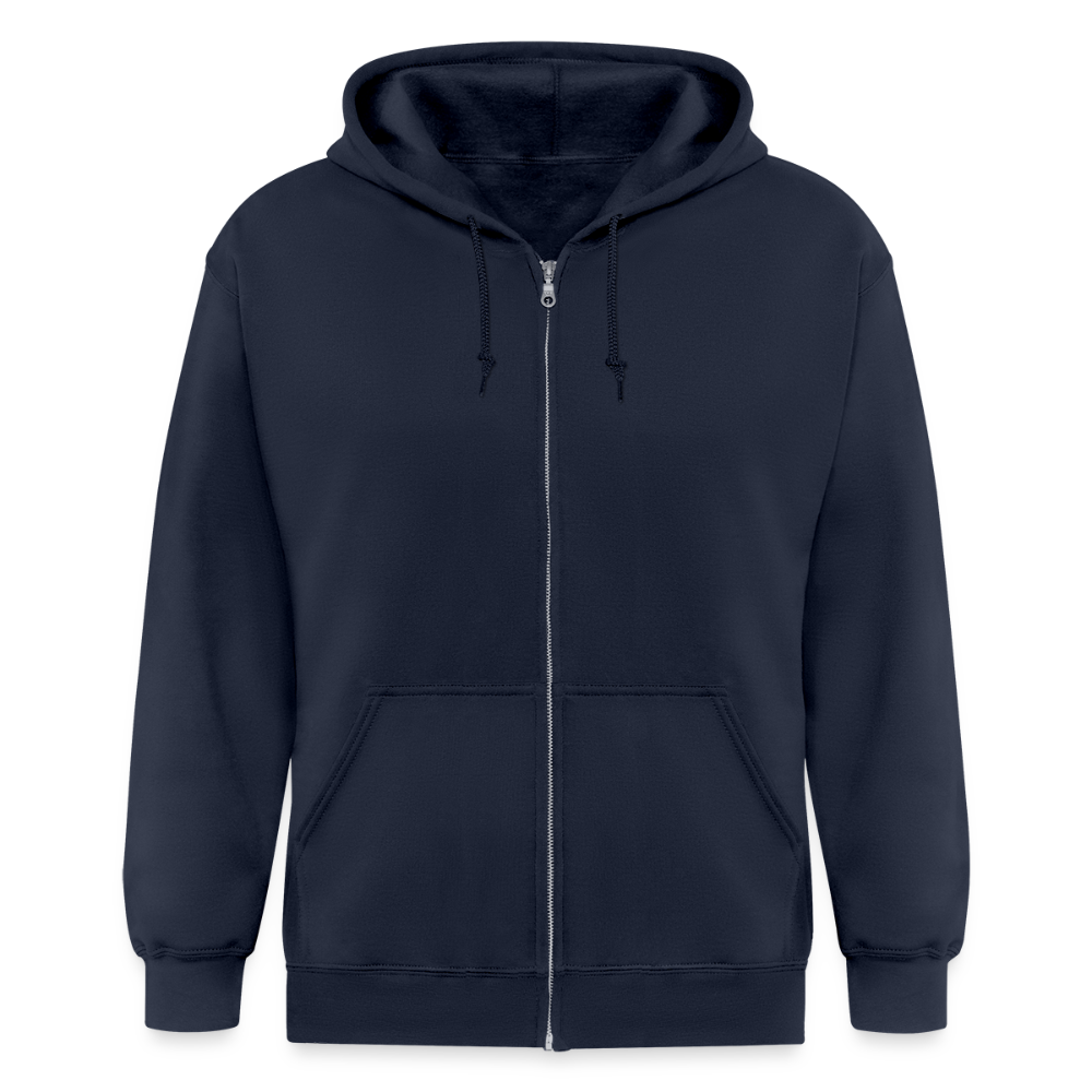 SSW1755 Männer Heavyweight Kapuzenjacke FEUERWEHR & WUNSCHNAME - Navy