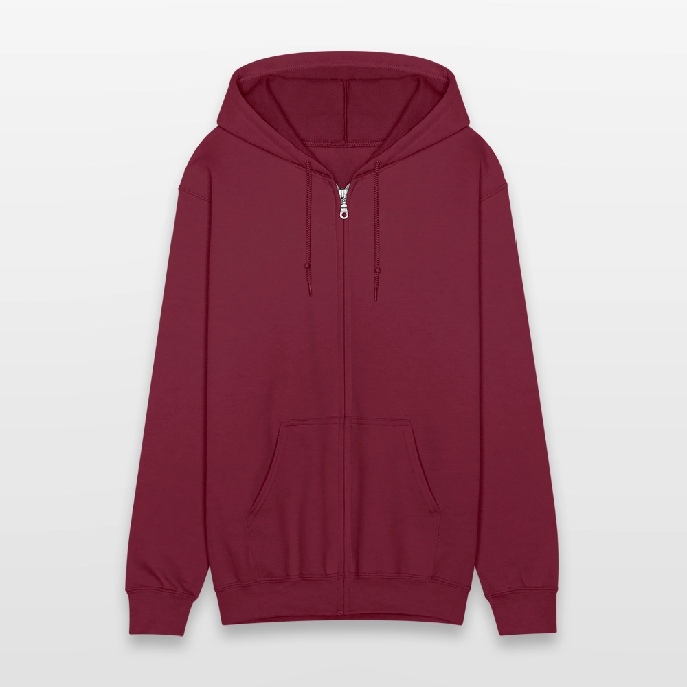SSW1755 Männer Heavyweight Kapuzenjacke FEUERWEHR & WUNSCHNAME - Maroon