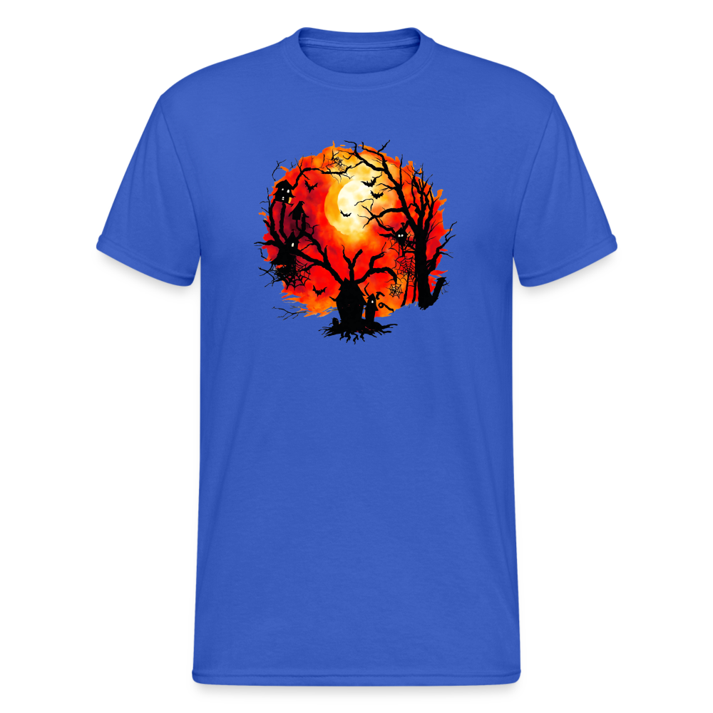 SSW2262 Buntes_Halloween-Hintergrundbild_mit_Fledermaeusen - Königsblau