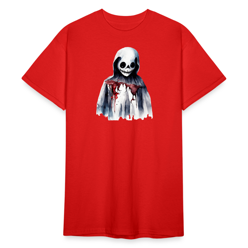 SSW2256Skelett_mit_Blut_im_Gesicht_-_Horror-Illustration - Rot