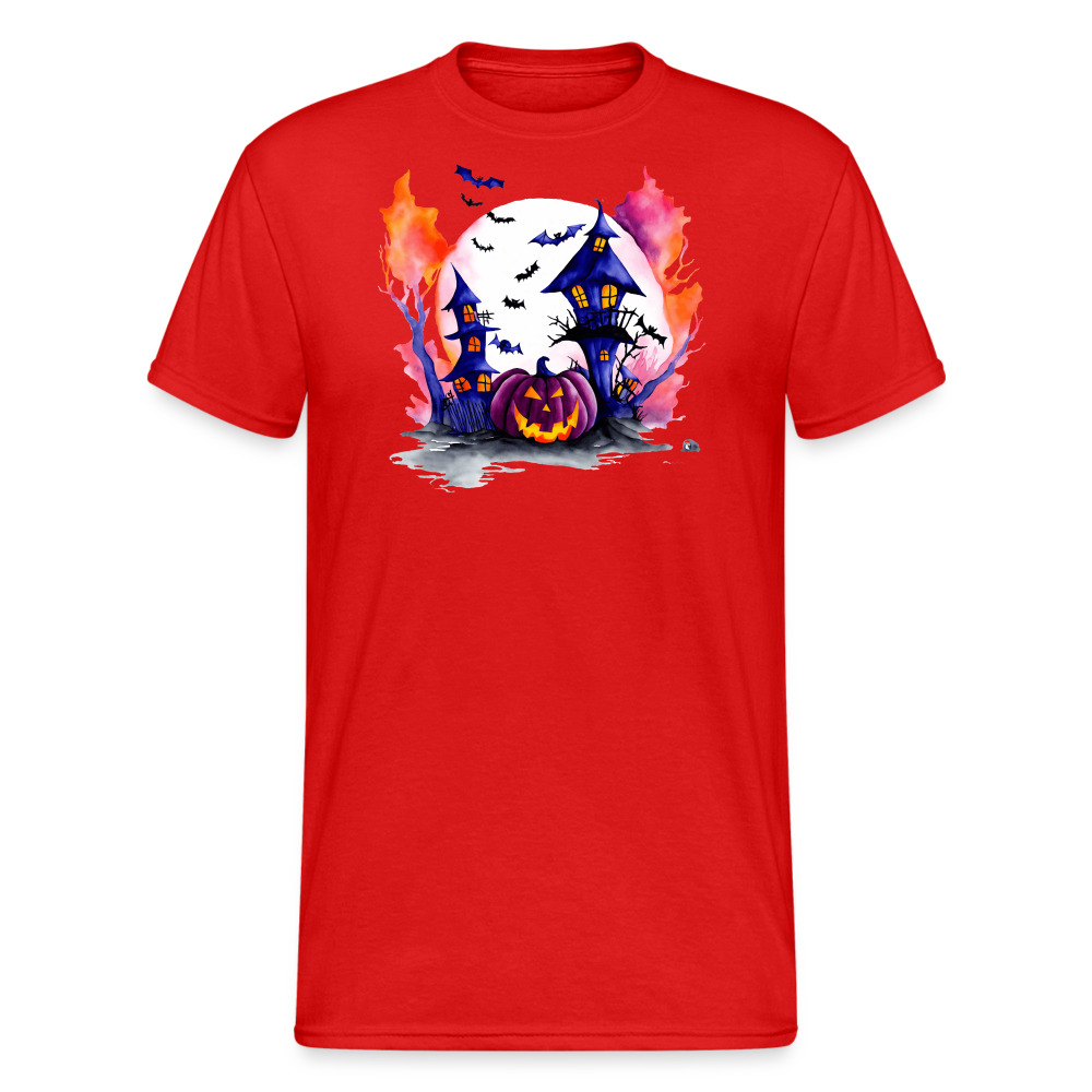 SSW2267Gruseliges_Halloween-Kuerbis-Aquarellgemaelde - Rot