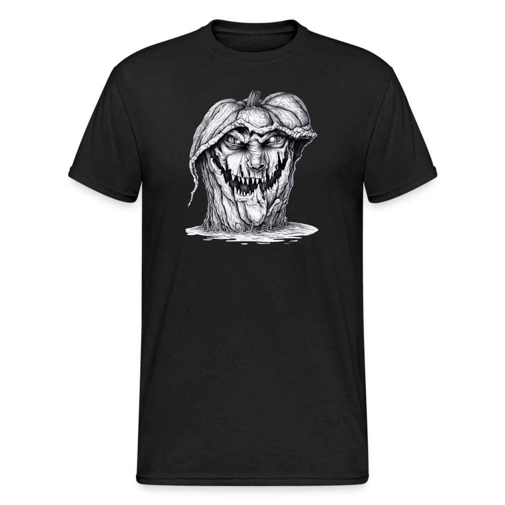 SSW2266Schwarz-Weiss-Halloween-Kuerbiskopf-Zeichnung - Schwarz