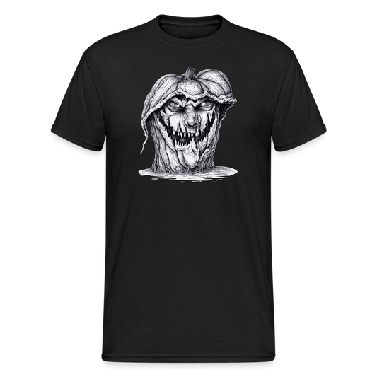 SSW2266Schwarz-Weiss-Halloween-Kuerbiskopf-Zeichnung - Schwarz