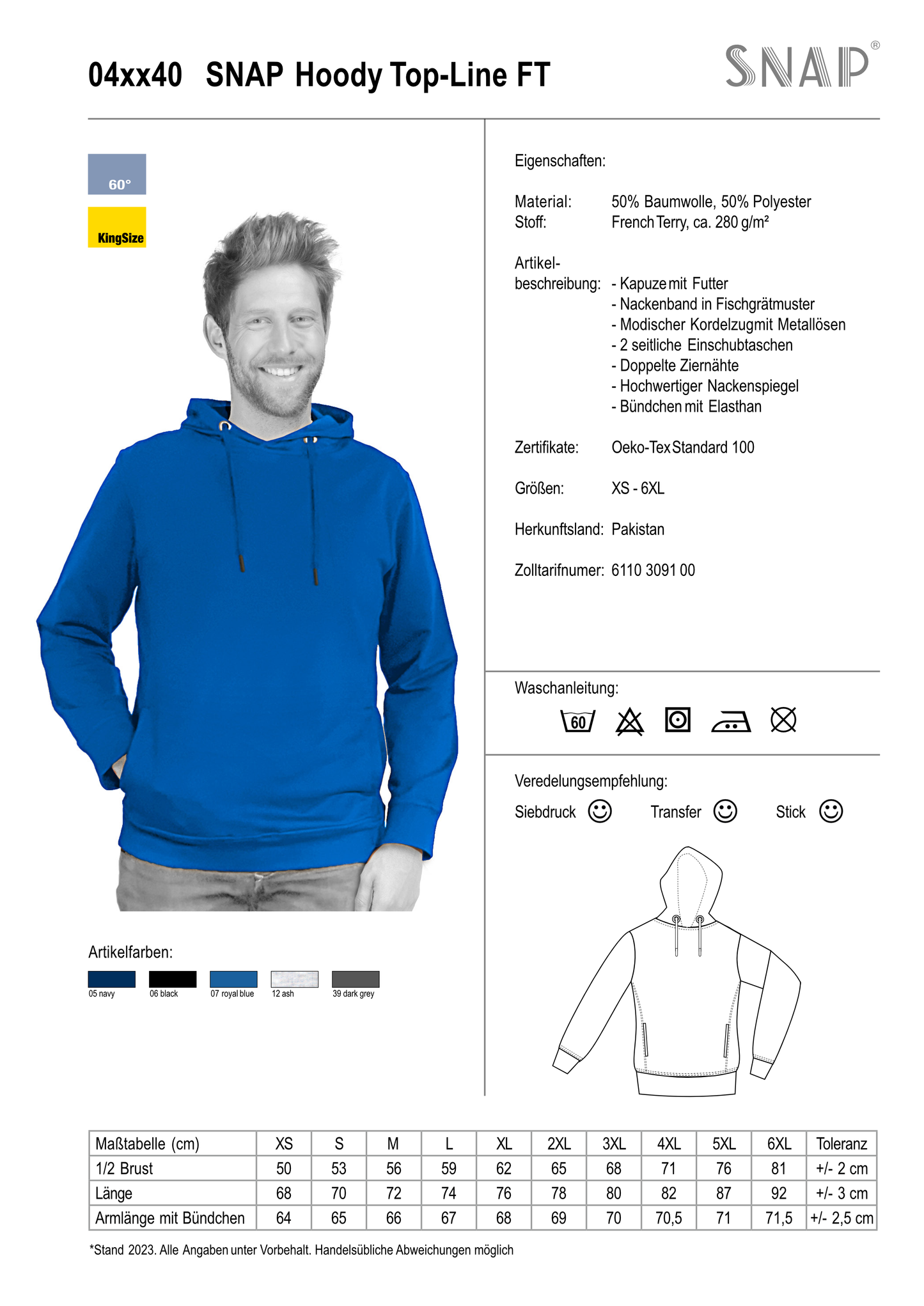 SNAP Hoody Top-Line FT