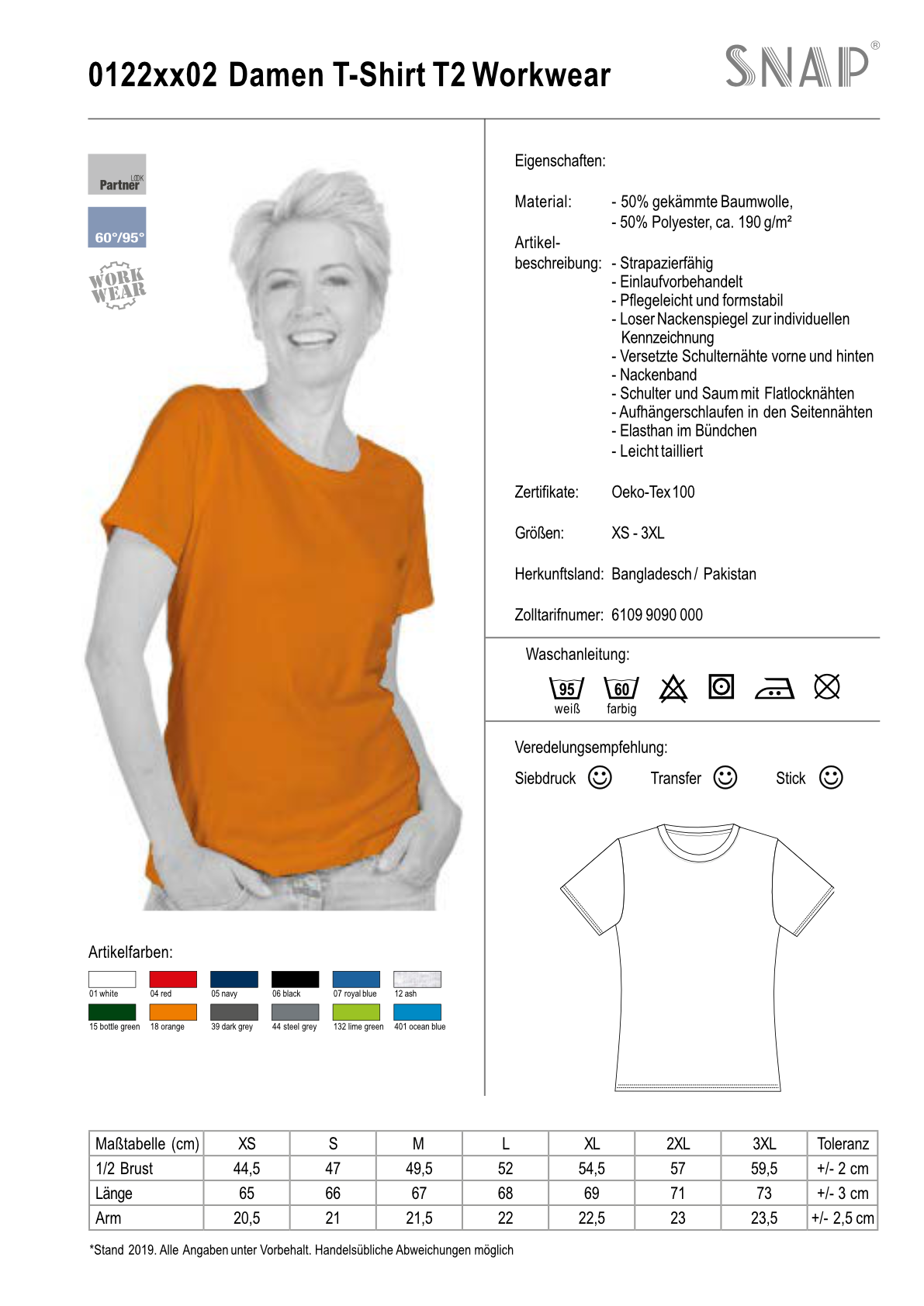 SNAP Workwear T-Shirt T2 Women