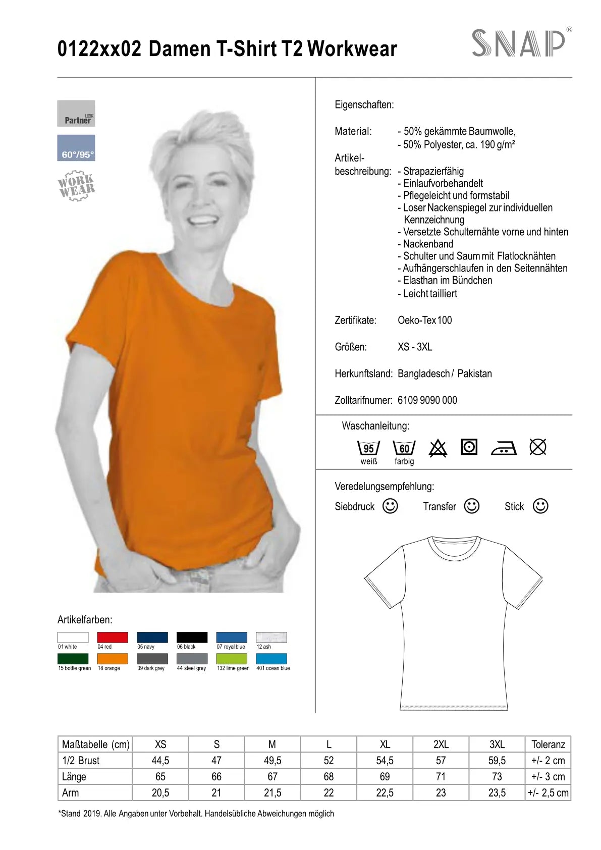 SNAP Workwear T-Shirt T2 Women Kuhlesprüche
