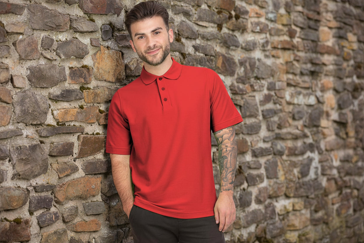 SNAP Polo-Shirt Top-Line Rot XXXXXL Kuhlesprüche