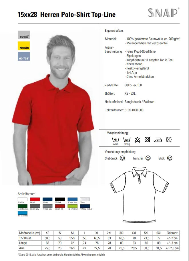SNAP Polo-Shirt Top-Line Kuhlesprüche