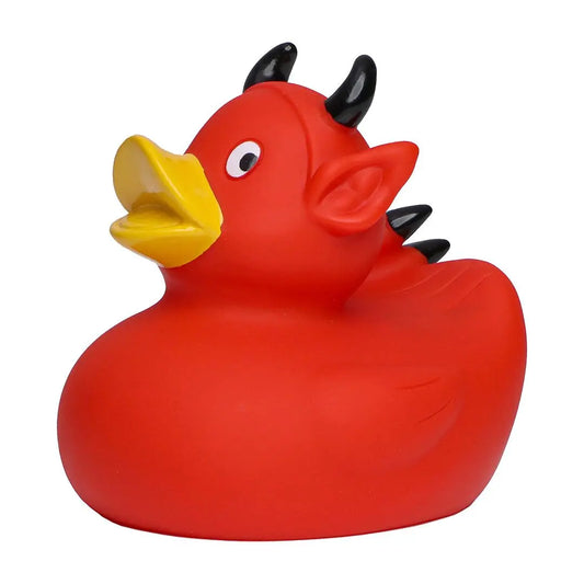 Badeente Teufel Quietsche-Ente "höllisch scharf und heiß" Kuhlesprüche