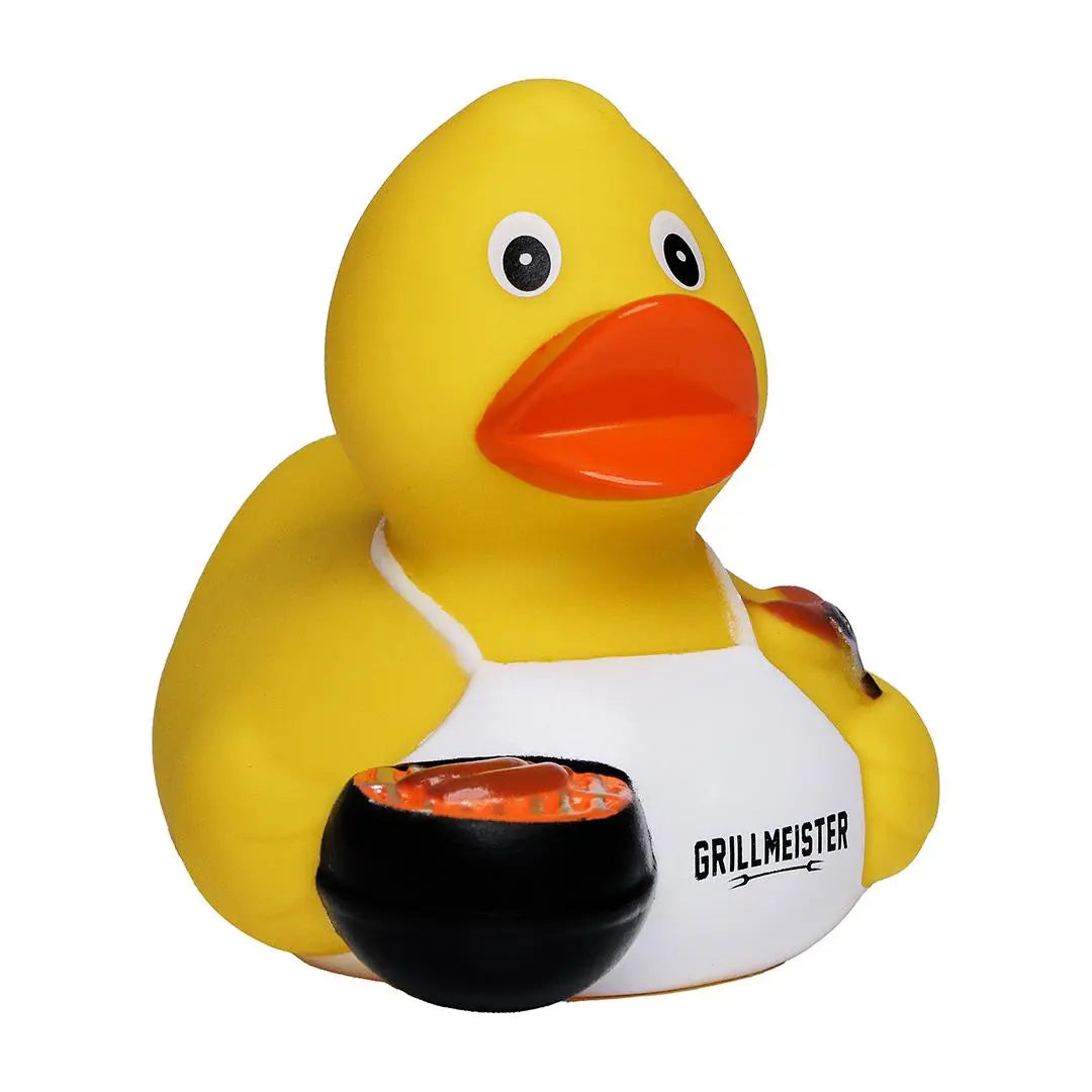 Quietsche-Ente Grillmeister mit Slogan Grillmeister Kuhlesprüche
