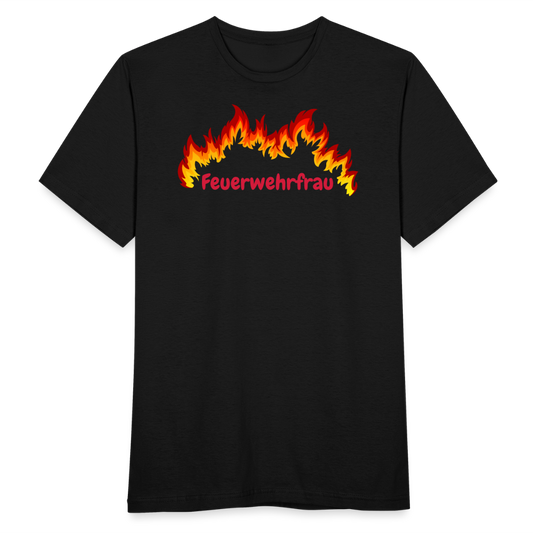 Feuerwehrfrau - Schwarz