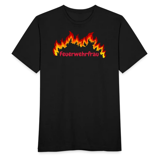 Feuerwehrfrau - Schwarz