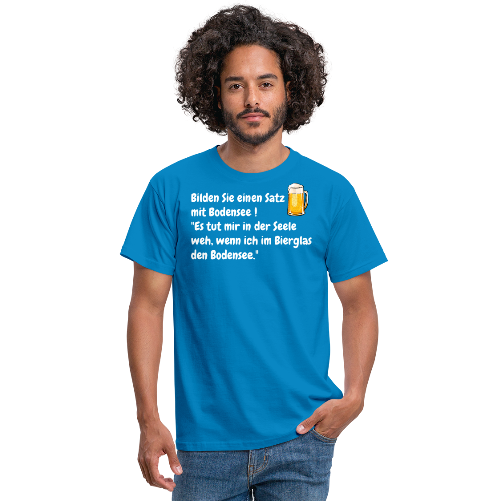 Bilden Sie einen Satz mit Bodensee ! "Es tut mir in der Seele weh, wenn ich im Bierglas den Bodensee." - Royalblau