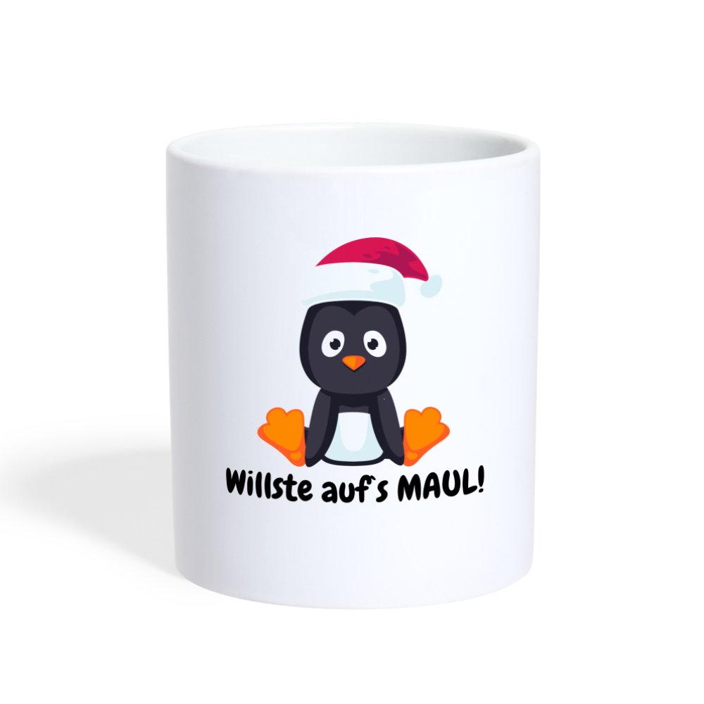 Willste auf`s MAUL! Pingu - weiß