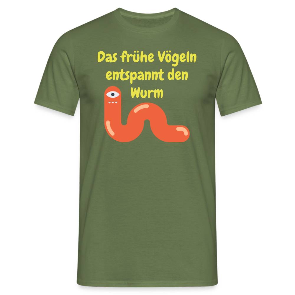 Das frühe Vögeln entspannt den Wurm - Militärgrün