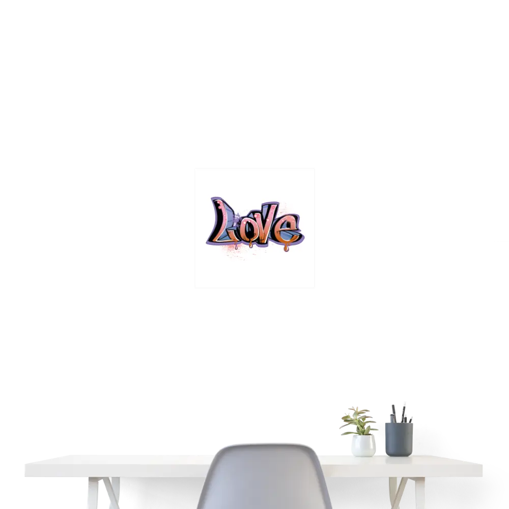 LOVE Wandbild - weiß