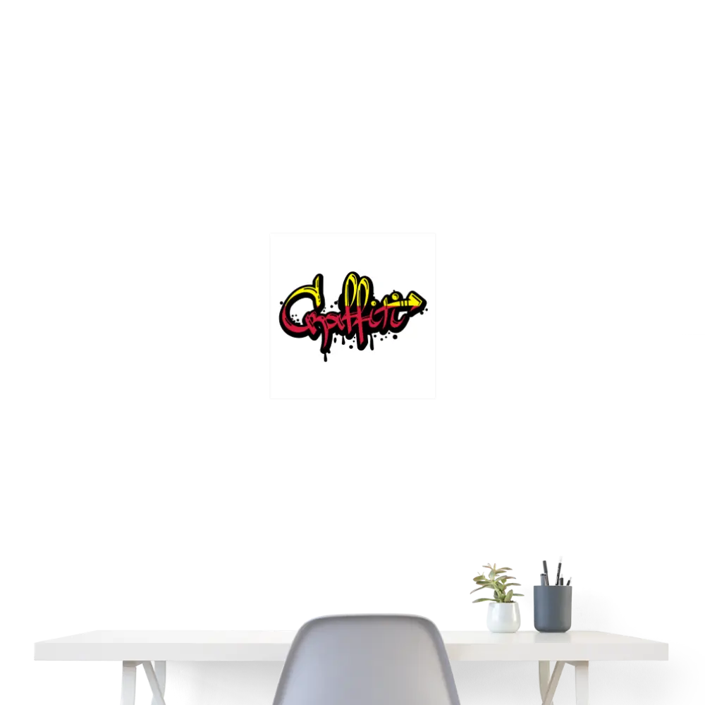 Graffiti Wandbild - weiß