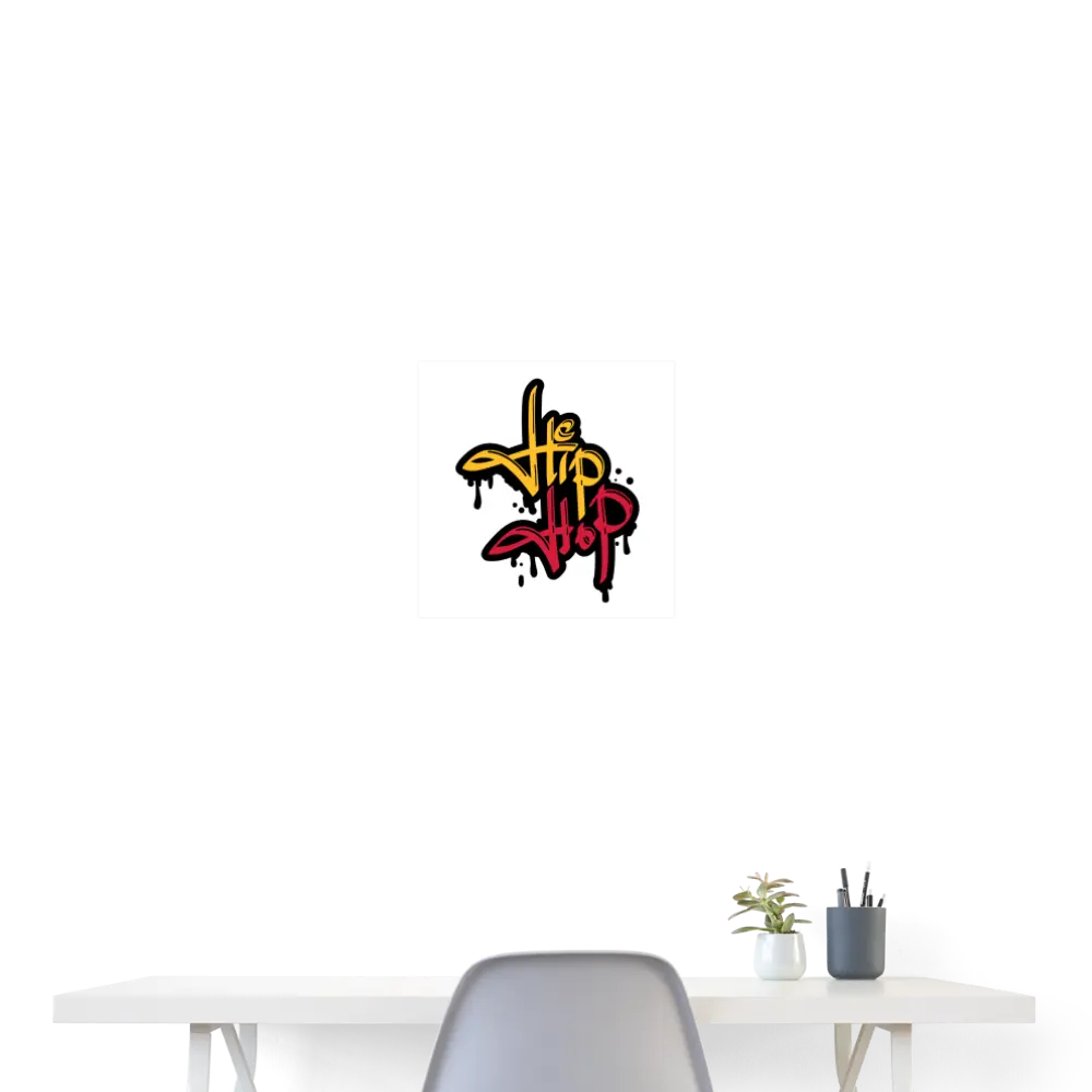 HipHop Wandbild - weiß