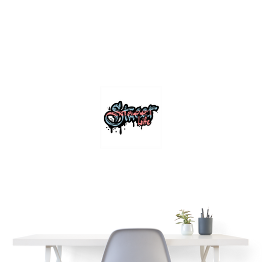 Street life Wandbild - weiß