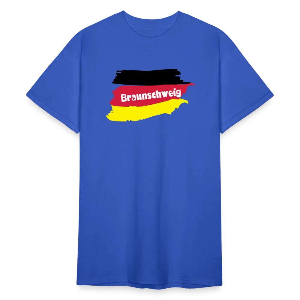 Tshirt Deutschland Braunschweig Flagge - Königsblau