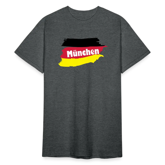 Tshirt Deutschland München Flagge - Dunkelgrau meliert