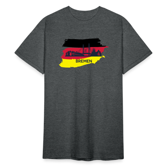 Tshirt Deutschland Bremen Flagge - Dunkelgrau meliert
