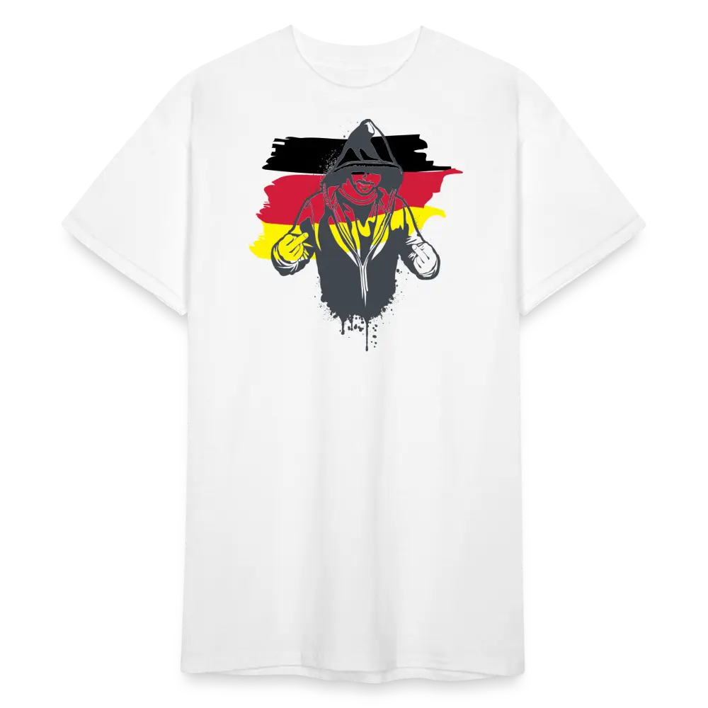 Tshirt Deutschlandflagge Kriminell - weiß