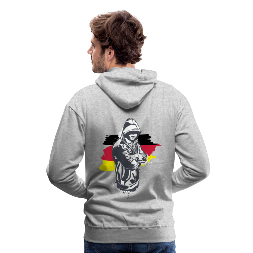 Hoodie Kriminell Hände verschränkt - Grau meliert