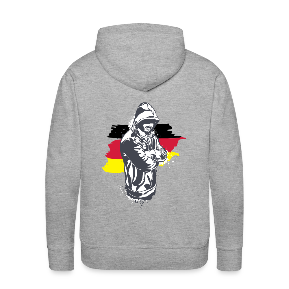 Hoodie Kriminell Hände verschränkt - Grau meliert