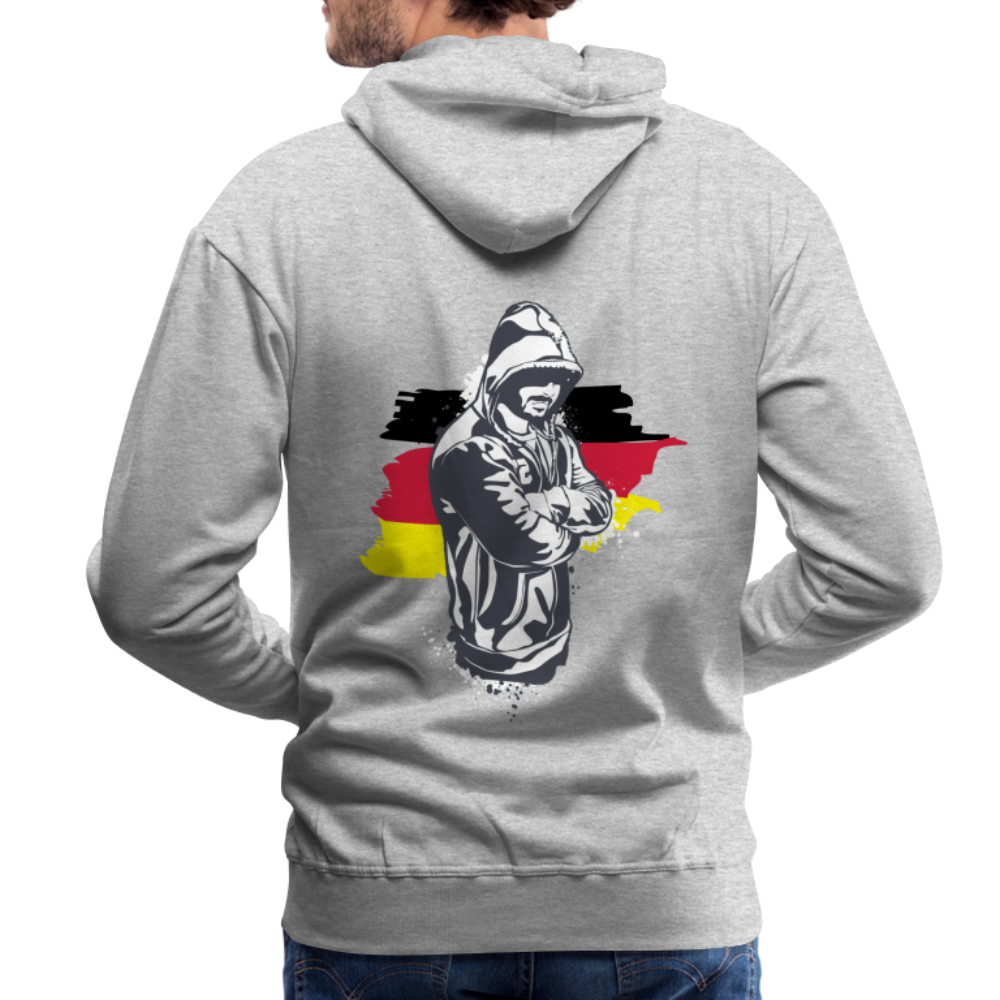 Hoodie Kriminell Hände verschränkt - Grau meliert